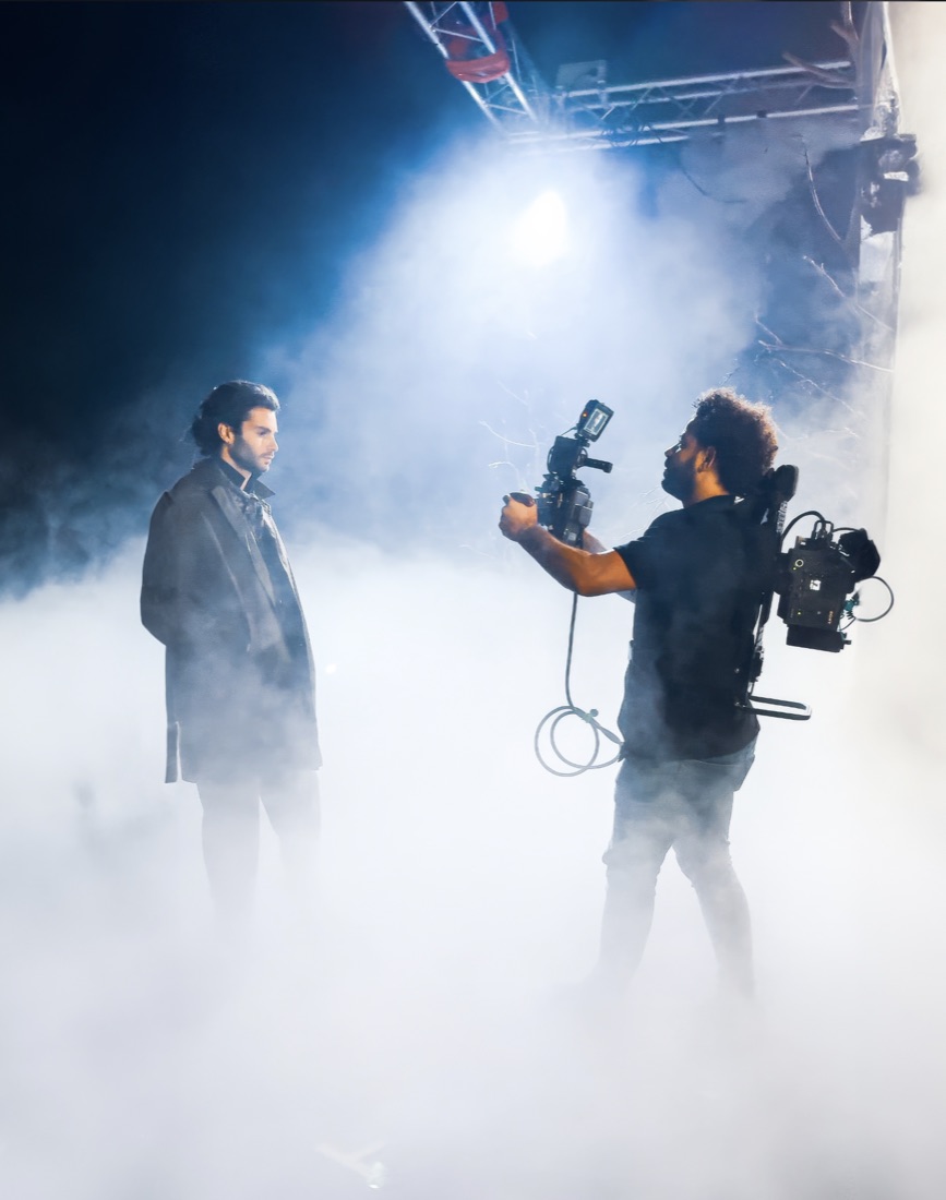 The founder — a filmmaker on set